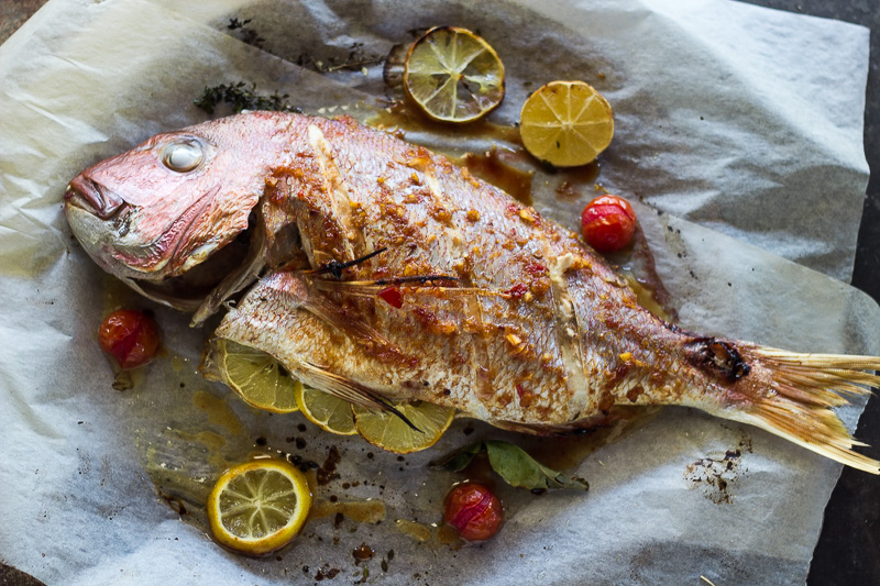 Whole Roasted or Grilled Red Snapper Recipe